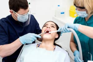 Orthodontic consultation with patient and doctor